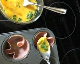 A picture of step 6 of Ham Egg and Cheese Cups.
