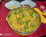 वेजिटेबल दाल दलिया (Vegetable Dal Dalia recipe in Hindi) रेसिपी चरण 4 फोटो