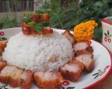 Hình bước làm 4 của món Cơm thịt một nắng nướng nồi chiên không dầu
