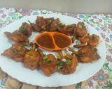 A picture of step 7 of Lollipops with schezwan sauce.
