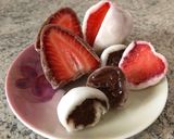 Foto del passaggio 6 della ricetta Mochi classici e al cacao, con la Nutella e le fragole 🍓 🍡 (ricetta Giapponese 🇯🇵)