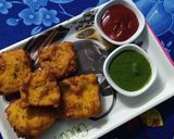 बेसन के ब्रेड पिज़्ज़ा (Besan ke bread pizza recipe in hindi) रेसिपी चरण 5 फोटो
