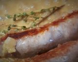 Une image de l'étape 6 de Saucisses sauce moutarde et courgettes jaunes..