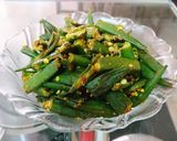 A picture of step 8 of Bhindi Masala Fry.