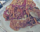 A picture of step 4 of Fajita spaghetti with chicken strips 🍝💯.