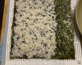 A picture of step 8 of Korean Kimbap (김밥).