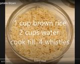 A picture of step 1 of Brown rice vegetable biryani.