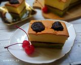 Foto langkah ke 5 dari resep Lapis Ekonomis Vanila Greentea.