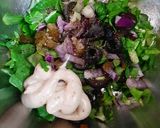 A picture of step 2 of Chicken Salami Burger.