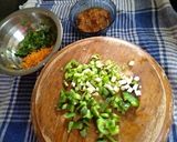 A picture of step 1 of Cone Pizza Dosa.