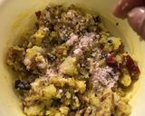 A picture of step 3 of Aloo (Potato) Bharta: 4 different types of 'Mashed Potatoes' with 'Desi Twists'.