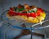 চীজ বার্স্ট ভেজিটেবল পিজ্জা (cheese burst vegetable pizza recipe in Bengali) রেসিপি ধাপ - 7 ছবি