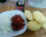 Foto del paso 1 de la receta: Patatas con chorizo y arroz