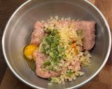 A picture of step 1 of Chicken meatball for nabe (japanese hot pot).