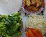 Hình bước làm 1 của món Bò Bía Chay