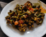 A picture of step 5 of String Beans bhaji.