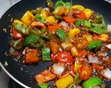 A picture of step 8 of MINT Chilli GARLIC MUSHROOM.