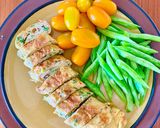 Hình bước làm 5 của món Keto Với Trứng Cuộn, Đỗ Luộc Và Cà Chua Bi