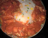 Foto del paso 5 de la receta: Brótola en crema de pimiento rojo con guarnición de arroz con vegetales