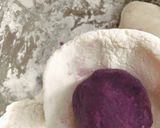 Foto langkah ke 6 dari resep 🍠Purple Sweet Potato (glutinous) pan-fry rice cake/mochi pancake🥞 | crispy, chewy (ubi ungu).