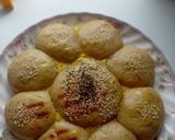 عکس مرحله 3 از دستور نان pull-Apart bread با آرد گندم معمولی در فر دستی