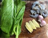 Hình bước làm 1 của món Canh Cải Cay Nấu Tôm