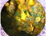 A picture of step 1 of Aloo gosht curry.