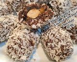 A picture of step 4 of 🥥🍬🍫Almond Stuffed Dates Covered wit Dark Chocolate🍫🍬🥥.