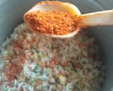 A picture of step 3 of Schezwan Fried rice.