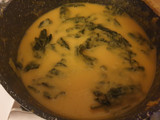 Vellutata di zucca, patata americana, cavolo nero e fagioli