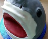 A picture of step 39 of Vickys Great White Shark Cake.