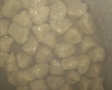 A picture of step 4 of Jigba Kosu (lumpy pap).