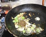 A picture of step 2 of Garlic fried rice.