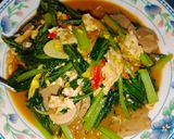 Foto langkah ke 6 dari resep Tumis Sawi Hijau Telur.