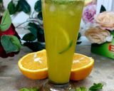 A picture of step 3 of Orange Mint Margarita.