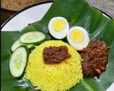 Gambar langkah 9 resipi Nasi Lemak Kuning Utara 🇲🇾.