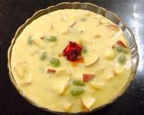 A picture of step 1 of Custard fruit salad.