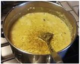 A picture of step 4 of Little millet payasam with almond milk.