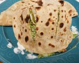 A picture of step 6 of Mexican avocado cheese taco.