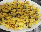 A picture of step 6 of Khandvi.