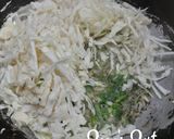 A picture of step 1 of Cabbage and Beans Fry with Dessicated Coconut.