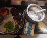 A picture of step 1 of Curd Rice.