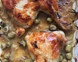 Une image de l'étape 5 de Poulet rôti aux olives accompagné de tomates à la provençale et riz thaï.