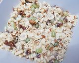 A picture of step 3 of Macaroni cream fruit chaat.