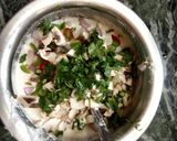 A picture of step 2 of Suji chilla.