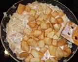 Foto del paso 4 de la receta Bacalao con nata y patatas fritas al horno