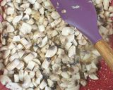 A picture of step 2 of Mushroom sandwich.