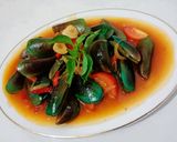 Foto langkah ke 6 dari resep Asam Manis Kerang Ijo.