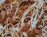 Foto del paso 6 de la receta: Fideos spaghetti con salsa de chorizo (que quedo cocido)