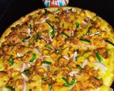 A picture of step 5 of Cheesy Fajita Chunks Pizza 🍕🍕.